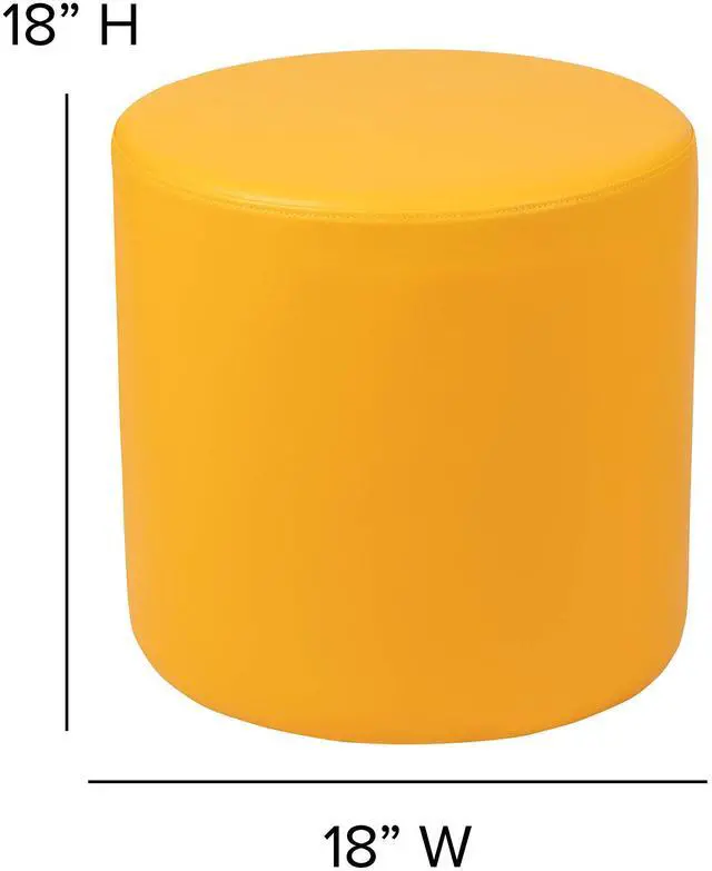 Alt view image 2 of 7 - Yellow 18" H Soft Seating Flexible Circle | For Classrooms and Common Spaces, Flexible Seating, Easy to Move