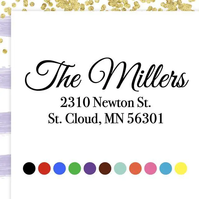 Main image of Personalized Return Address Stamp Custom Self Inking Rubber Stamp (Large, Great Vibes)