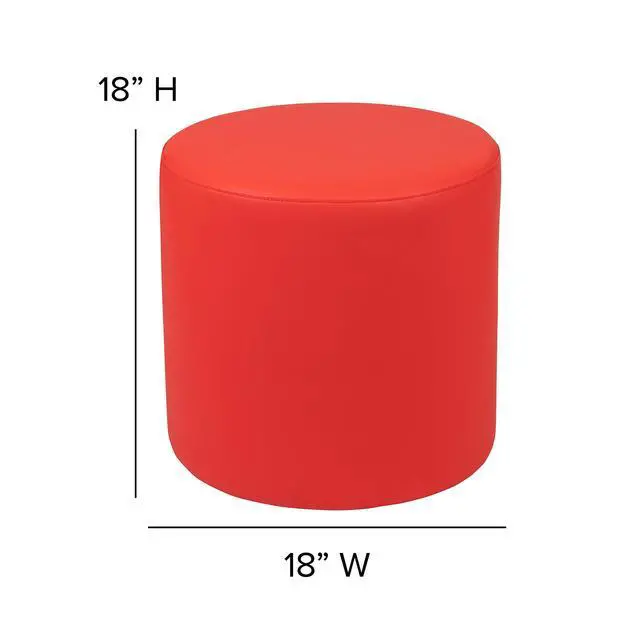 Alt view image 2 of 7 - Red 18" H Soft Seating Flexible Circle | For Classrooms and Common Spaces, Flexible Seating, Easy to Move