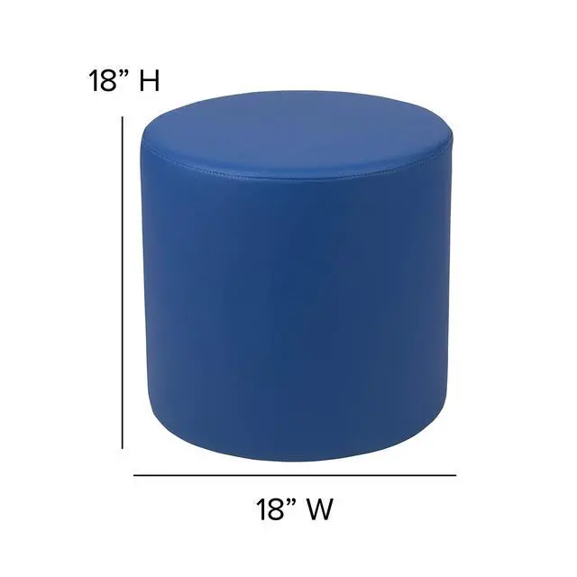 Alt view image 2 of 7 - Blue 18" H Soft Seating Flexible Circle | For Classrooms and Common Spaces, Flexible Seating, Easy to Move