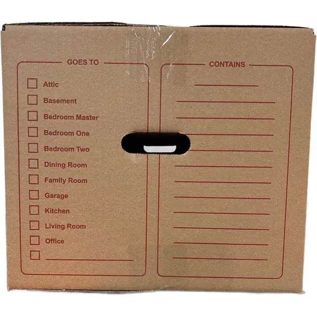 Alt view image 4 of 5 - 25 - Pack Medium Cardboard Moving Boxes 18x14x12 32 ECT With Handles