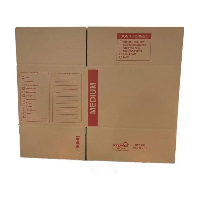 Alt view image 5 of 5 - 25 - Pack Medium Cardboard Moving Boxes 18x14x12 32 ECT With Handles