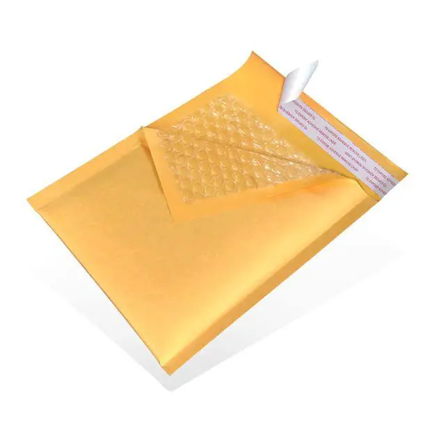 Alt view image 2 of 5 - 100#5 10.5x16 Kraft Paper Bubble Padded Envelopes Mailers Case 10.5"x16"