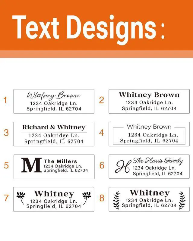 Alt view image 4 of 4 - Personalized Return Address Labels on Roll Name & Address Stickers, Roll of 50,250,500 Easy-Peel Self-Adhesive, Glossy White 2.5" x 0.75"
