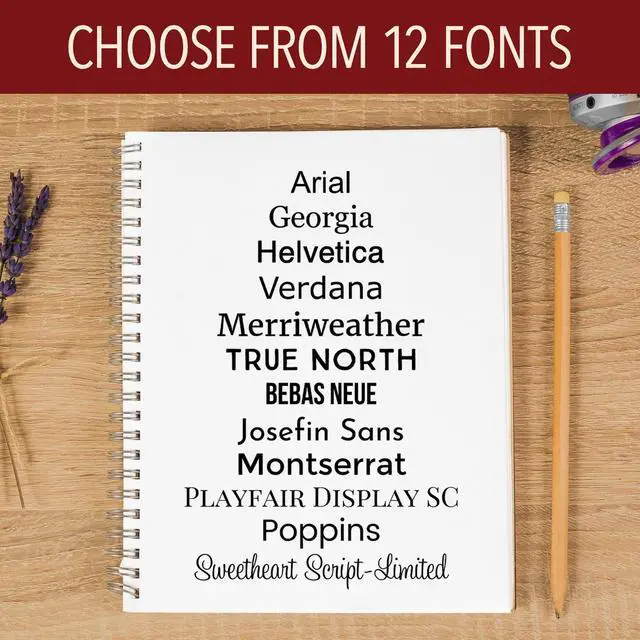 Alt view image 3 of 7 - Custom Line Stamps | Custom Text Office Stamp | Short or Long | 20 Font Choices | Multiple Color Options | Up to 8 Lines of Text | Perfect for Personal or Professional Use (8-Line, Short)