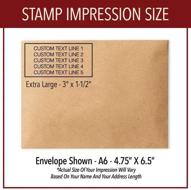 Alt view image 2 of 7 - Custom Line Stamps | Custom Text Office Stamp | Short or Long | 20 Font Choices | Multiple Color Options | Up to 8 Lines of Text | Perfect for Personal or Professional Use (8-Line, Short)