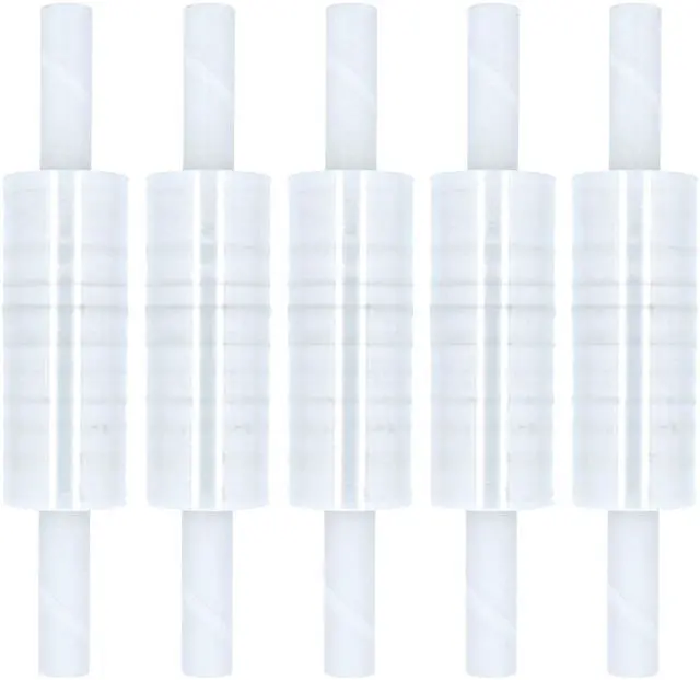 Alt view image 2 of 7 - PSBM Stretch Wrap with Handles, 8 Rolls 30 Inch x 1000 Feet 70 Gauge Heavy Duty Clear Plastic Wrap Industrial Strength Shrink Film for Moving, Packing & Shipping
