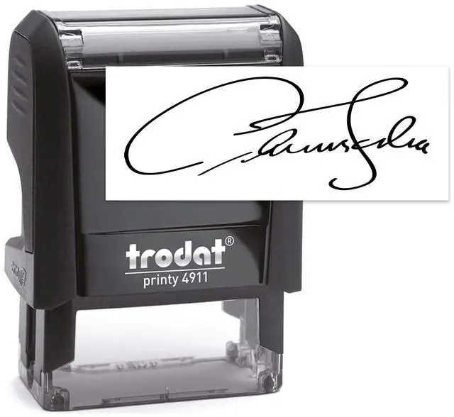 Main image of Trodat 4911 Signature Stamp - Custom Text Stamp - Choose from Many Fonts & Colors!