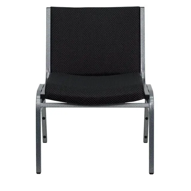 Alt view image 4 of 7 - Big & Tall 1000 lb. Rated Black Fabric Stack Chair | Fabric Upholstery, Durable Construction, Commercial Use, 1000 LBS. Weight Capacity