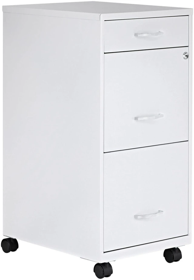 Main image of Mobile 3 Drawer Locking Filing Cabinet | Pre-Assembled Steel Construction | Space-Saving Design is Perfect for Home and Small Office | Letter-Size | Assembled in North America