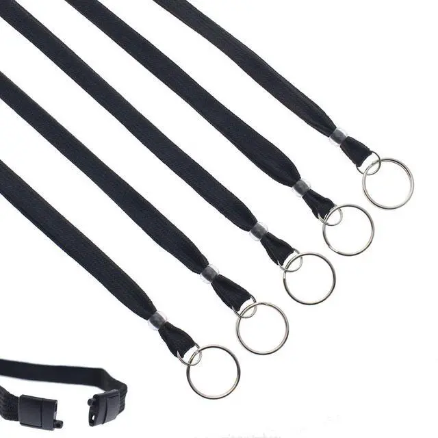 Main image of Heavy Duty Breakaway Lanyards for Keys and ID Badges with Key Chain Split Ring - Keychain Badge Holder