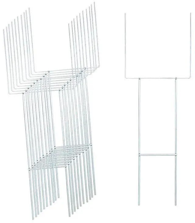 Main image of 30" Heavy Duty Yard Stakes, 10 Pack,.25 Diameter Metal Frame Wire Step Stake for Yard Signs (10 Pack)