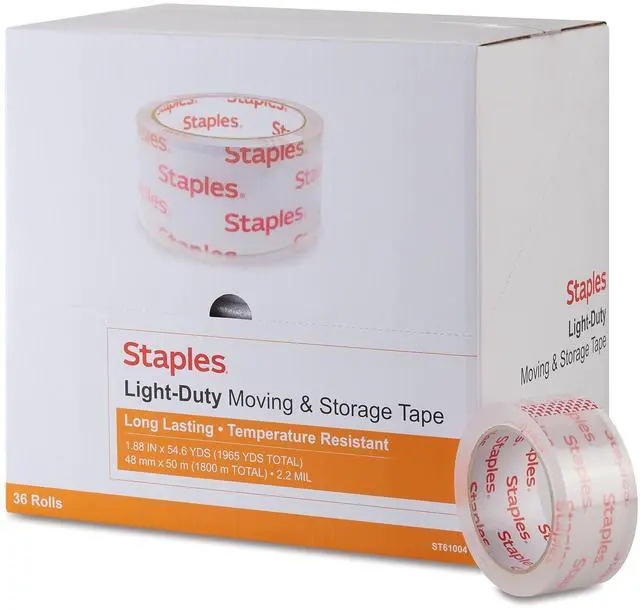 Alt view image 4 of 4 - Lightweight Packing Tape, 1.88x54.6 Yards, 36/Rolls | For moving and storage boxes in home, office, or warehouse settings