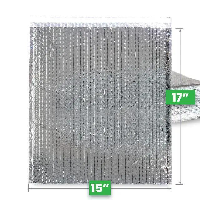 Alt view image 4 of 7 - Thermal Insulated Bubble Mailer 15" x 17" - 75-Pack - Heat-Protective & Lightweight Bubble Mailer that Protects Temperature-Sensitive Contents, Food Grade Shipping Material