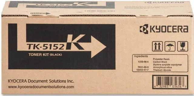 Main image of 1T02NS0US0 Model TK-5152K Black Toner Kit For Use with ECOSYS M3040idn, ECOSYS M3540idn and FS-2100DN Color Network Printers; Up to 12000 Pages Yield 5% Coverage