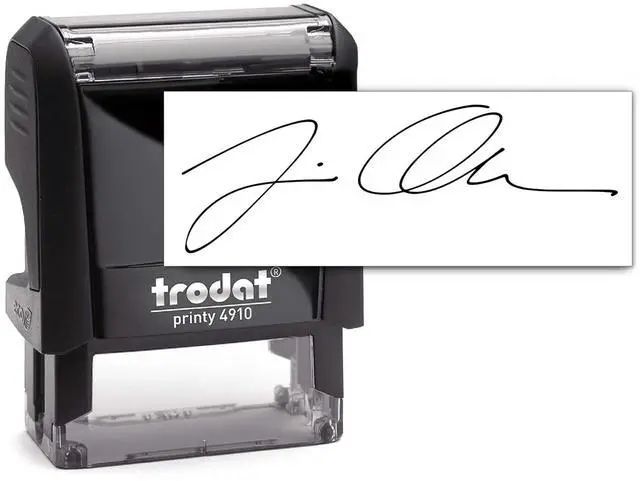Main image of Trodat 4910 Signature Stamp - Custom Text Stamp - Choose from Many Fonts & Colors!