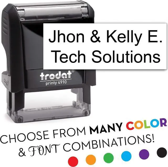 Main image of Trodat 4910 Return Address Stamp - Custom Text Stamp - Choose from Many Fonts & Colors!