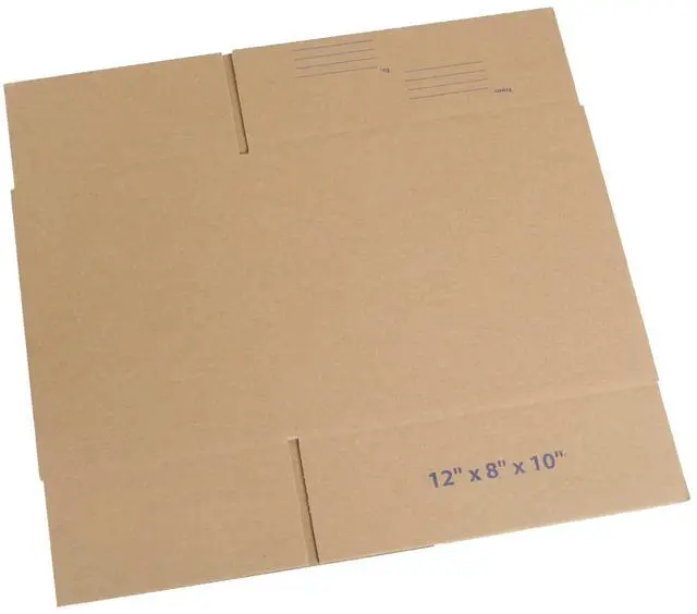 Alt view image 3 of 7 - 12x10x8" Shipping Boxes 30 Pack, Corrugated Cardboard Mailers | Sturdy corrugated cardboard easy fold kraft surface fits shoes toys supplies ideal for moving storage shipping