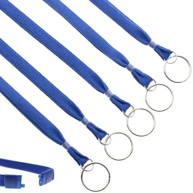Main image of Heavy Duty Breakaway Lanyards for Keys and ID Badges with Key Chain Split Ring - Keychain Badge Holder