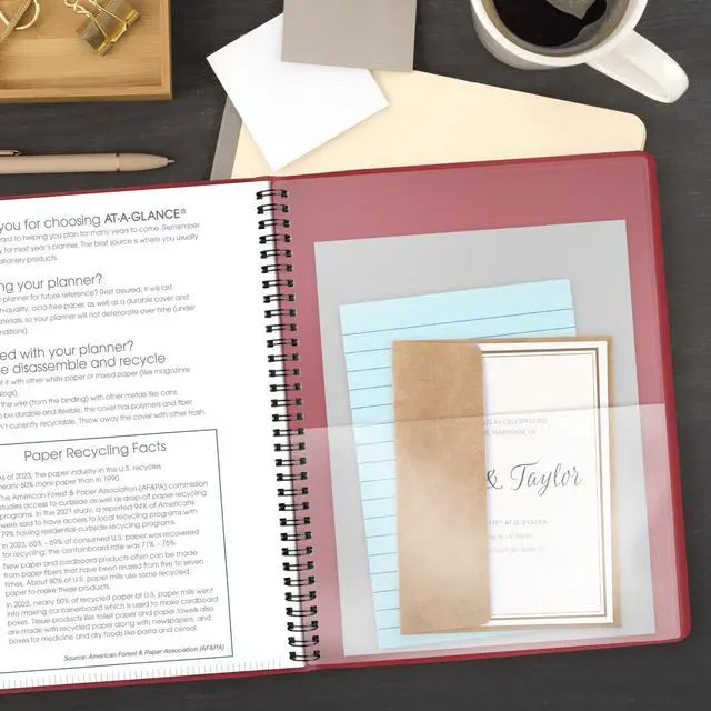 Alt view image 4 of 7 - 2027 Appointment Book Planner, Weekly, 8.25" x 11", Red (709401327)