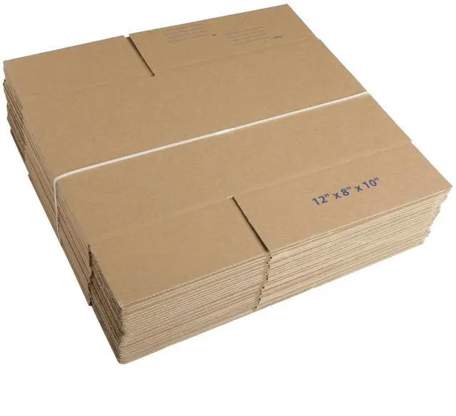 Alt view image 6 of 7 - 12x10x8" Shipping Boxes 30 Pack, Corrugated Cardboard Mailers | Sturdy corrugated cardboard easy fold kraft surface fits shoes toys supplies ideal for moving storage shipping
