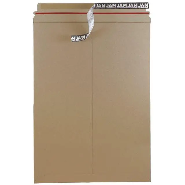 Alt view image 2 of 4 - Stay-Flat Photo Mailer Envelopes with Peel & Seal Closure - 13 x 18 - Brown Kraft - 6 Rigid Mailers/Pack