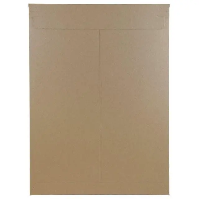 Alt view image 3 of 4 - Stay-Flat Photo Mailer Envelopes with Peel & Seal Closure - 13 x 18 - Brown Kraft - 6 Rigid Mailers/Pack