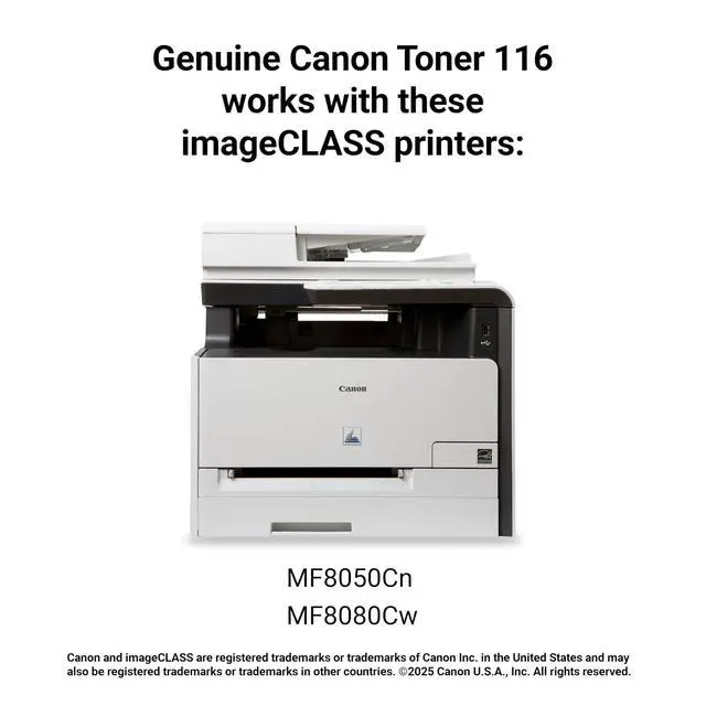 Alt view image 6 of 6 - Genuine 116 Cyan Toner Cartridge Compatible with MF8050Cn, MF8080Cw