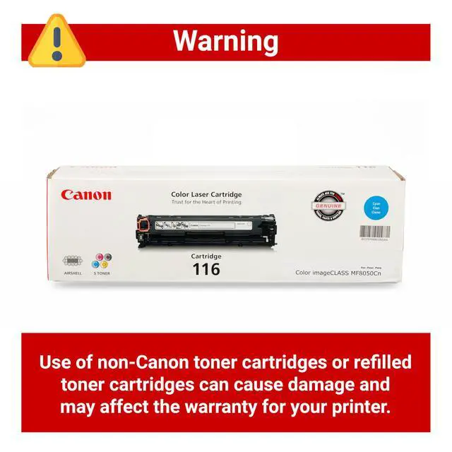 Alt view image 4 of 6 - Genuine 116 Cyan Toner Cartridge Compatible with MF8050Cn, MF8080Cw