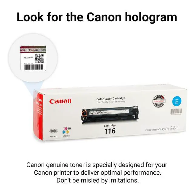 Alt view image 5 of 6 - Genuine 116 Cyan Toner Cartridge Compatible with MF8050Cn, MF8080Cw