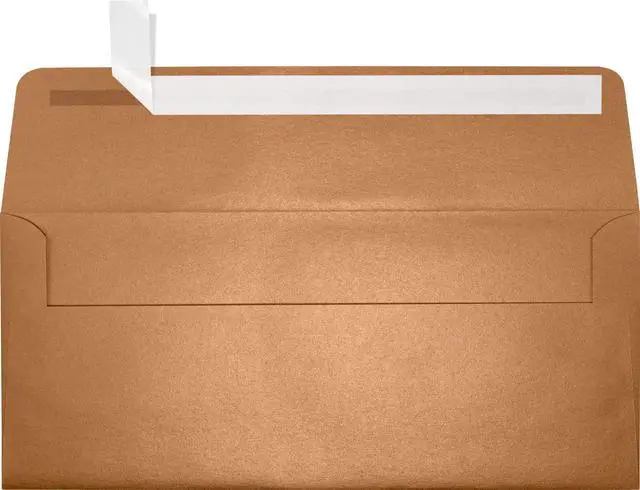 Main image of #10 Business Envelopes | Peel & Press | 4 1/8" x 9 1/2" | Copper Metallic | 80lb. Text | 50 Qty