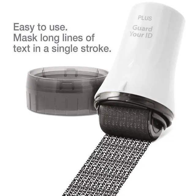 Alt view image 3 of 7 - Guard Your ID Wide Identity Theft Protection Roller Stamp for Mail, White