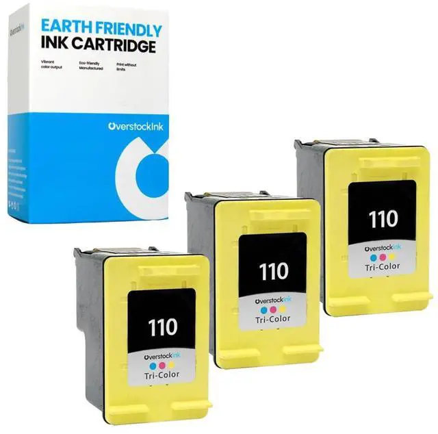 Main image of 110 Printer Cartridges 3-Pack Compatible for HP 110 Tri-Color Work with PhotoSmart A618 A620 A622 A626 A627 A628 A630 A636 A637 A640 A646 A710 A712 A716 A717 Printer (3 Color)