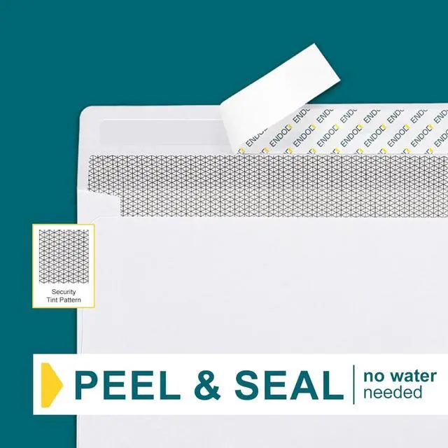 Alt view image 4 of 6 - 2500#9 Double Window Envelopes Self Seal, 3 7/8 x 8 7/8" Security Tinted Envelopes for Invoices & Statements, Business Mailing Envelopes with Windows, Bright White 24lb Paper no. 9