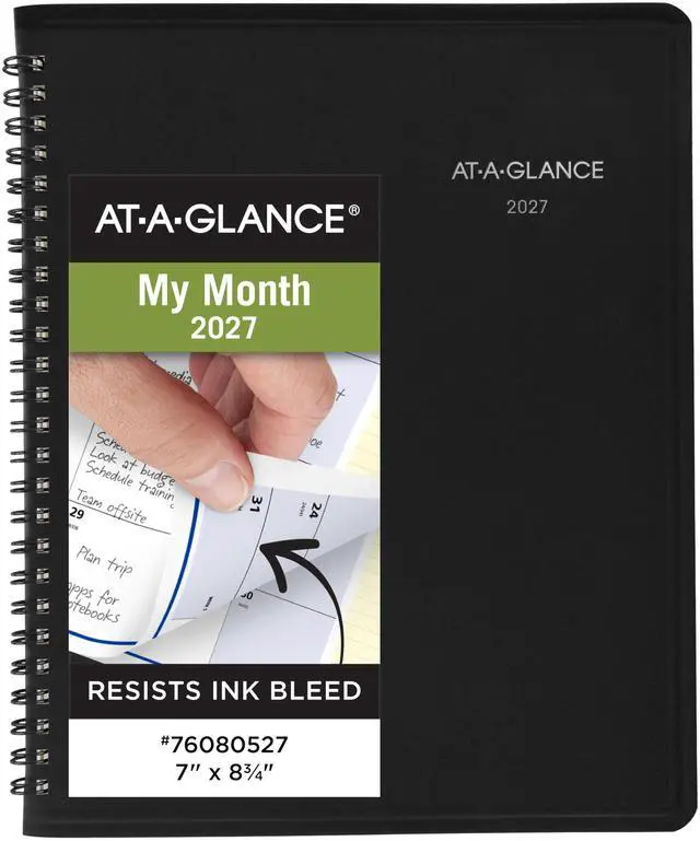 Main image of 2027 Planner, Monthly, 7" x 8.75", QuickNotes, Black (76080527)