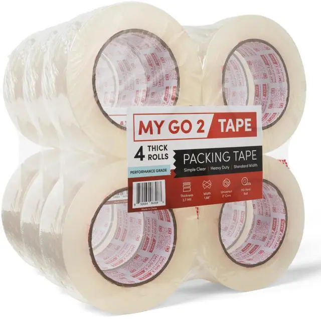 Main image of 12 Pack, Performance Grade TRUE 2.70 MIL Packing Tape for Shipping, Mailing, Sealing and Moving, Strong Adhesion Clear Packing Tape Roll, Shipping Tape, 110 Yard Roll, fits 2" and 1.88" tape dispenser