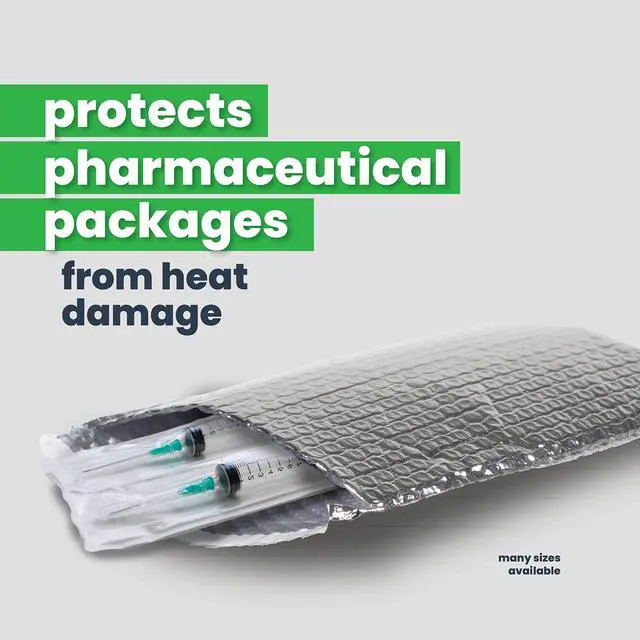 Alt view image 3 of 7 - Thermal Insulated Bubble Mailer 12" x 17" - 75-Pack - Heat-Protective & Lightweight Bubble Mailer that Protects Temperature-Sensitive Contents, Food Grade Shipping Material