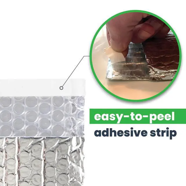 Alt view image 5 of 7 - Thermal Insulated Bubble Mailer 12" x 17" - 75-Pack - Heat-Protective & Lightweight Bubble Mailer that Protects Temperature-Sensitive Contents, Food Grade Shipping Material