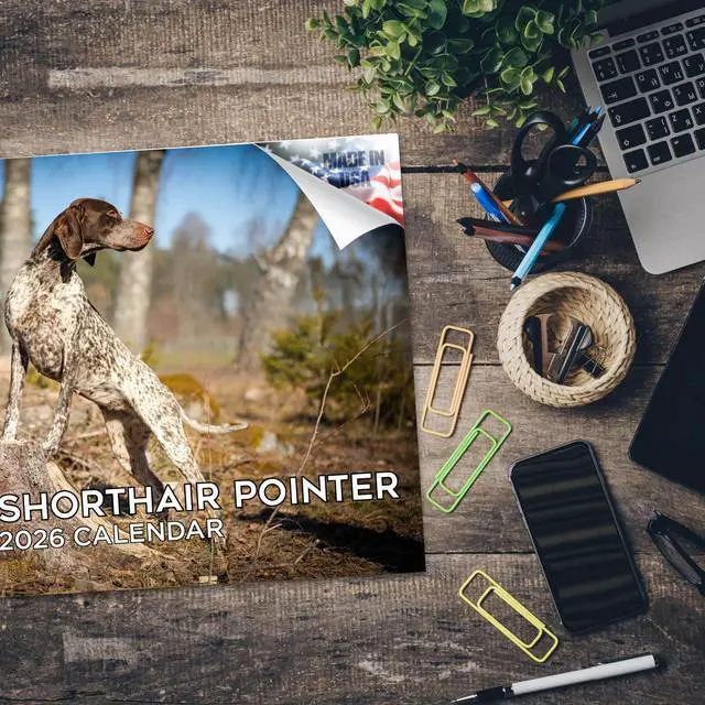 Alt view image 5 of 7 - German Shorthaired Pointer Calendar 2026 2027 14-Month GSP Wall Academic | Dog Lover Gift, Thick 100# No-Bleed Paper, Large Writing Blocks, Made in USA, Bird Dog Decor, Teacher Gift