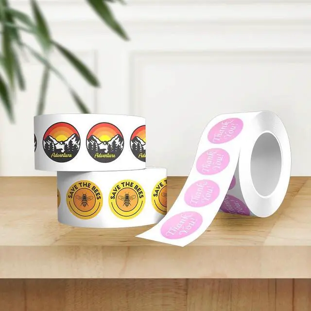 Alt view image 4 of 7 - Custom Stickers Label Rolls, Build Your Own Stickers/Labels Any Design Premium Gloss BOPP Custom Sticker, Personalized Stickers for Business Logo, Custom Printed Sticker Labels 50+ (2 Inch Square)