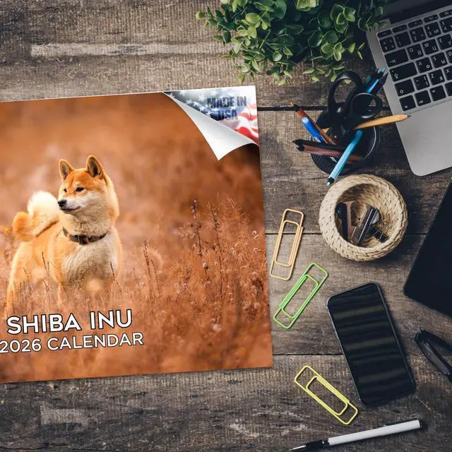 Alt view image 5 of 7 - Shiba Inu Calendar 2026 2027 14 Month Wall Calendar | Dog Lover Gift, Thick 100# No-Bleed Paper, Large Writing Blocks, Made in USA, Japanese Dog Decor, Teacher Gift