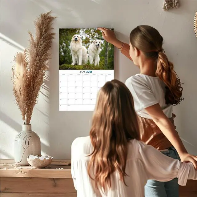 Alt view image 2 of 7 - Great Pyrenees Calendar 2026 2027 14 Month Wall Calendar | Dog Lover Gift, Thick 100# No-Bleed Paper, Large Writing Blocks, Made in USA, Gentle Giant Decor, Teacher Gift