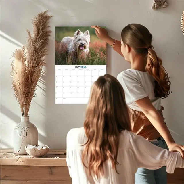 Alt view image 2 of 7 - Cairn Terrier Calendar 2026 2027 14 Month Wall Calendar | Dog Lover Gift, Thick 100# No-Bleed Paper, Large Writing Blocks, Made in USA, Small Terrier Decor, Teacher Gift
