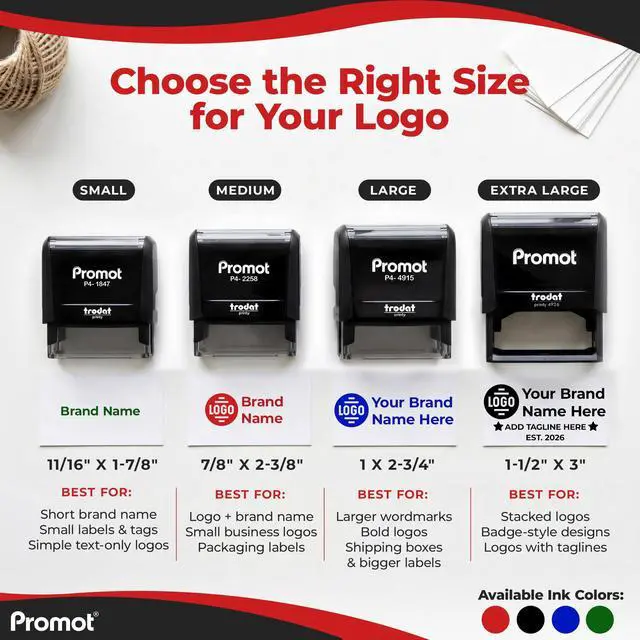 Alt view image 3 of 7 - Custom Logo Stamp - Personalized Your Business Text or Logo (XLarge) | Professional Brand Impressions, Crisp & Consistent Impressions, Fast One-Hand Operation, Built-In Self-Inking Mechanism