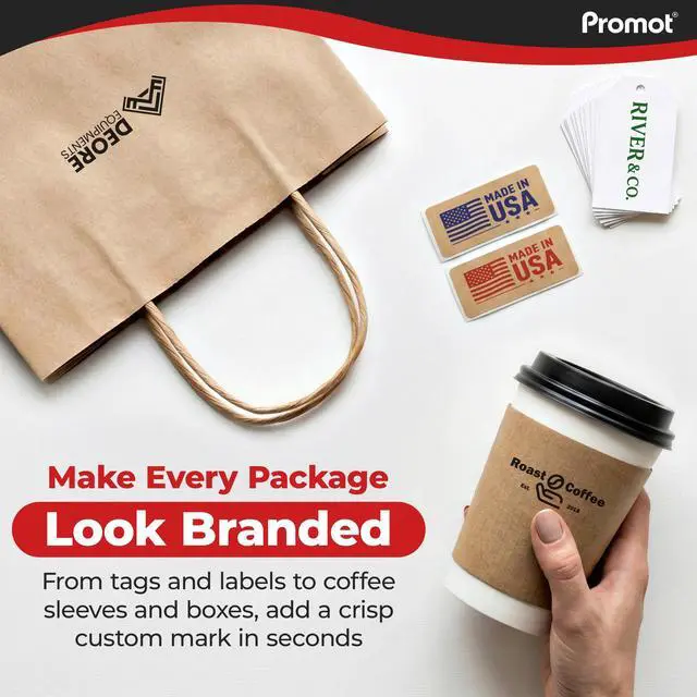 Alt view image 5 of 7 - Custom Logo Stamp - Personalized Your Business Text or Logo (XLarge) | Professional Brand Impressions, Crisp & Consistent Impressions, Fast One-Hand Operation, Built-In Self-Inking Mechanism