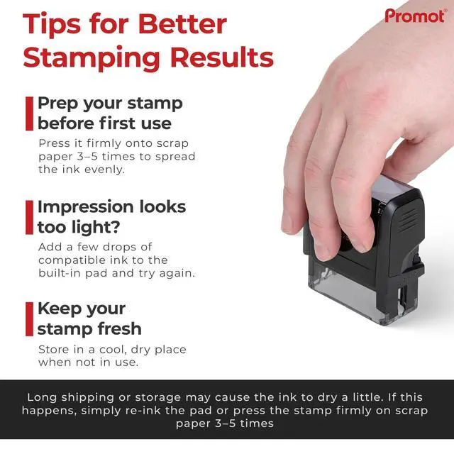 Alt view image 7 of 7 - Custom Logo Stamp - Personalized Your Business Text or Logo (XLarge) | Professional Brand Impressions, Crisp & Consistent Impressions, Fast One-Hand Operation, Built-In Self-Inking Mechanism