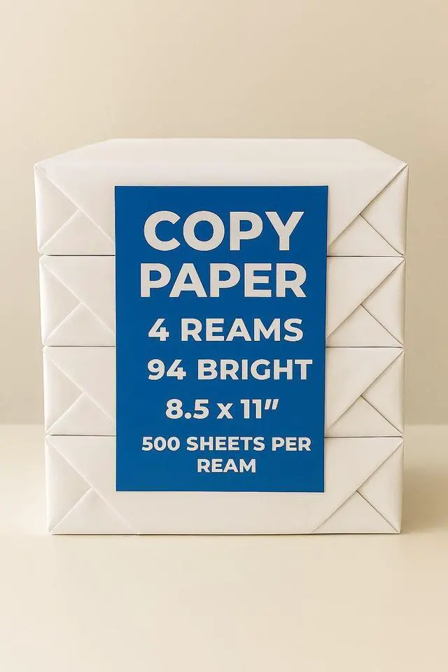 Alt view image 3 of 4 - Copy Paper 4 Reams, 500 Sheets Each, 94 Bright, 8.5 x 11" Multipurpose Printer Paper for Home, Office, School Jam-Free, Acid-Free, High Performance