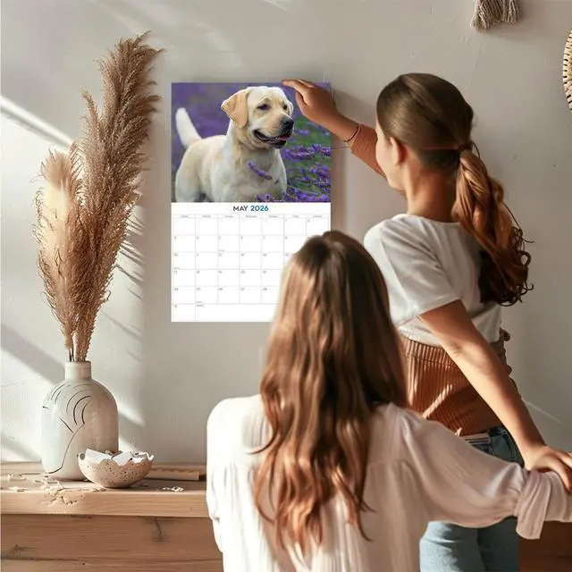 Alt view image 2 of 7 - Yellow Lab Calendar 2026 2027 14-Month Yellow Labrador Wall Academic | Dog Lover Gift, Thick 100# No-Bleed Paper, Large Writing Blocks, Made in USA, Retriever Decor, Teacher Gift