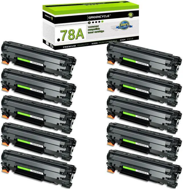 Main image of Compatible Toner Replacement for HP 78A CE278A Black 10-Pack | Compatible with P1606dn P1566 P1560 M1536dnf P1600 printers | ~2,100p each per cartridge
