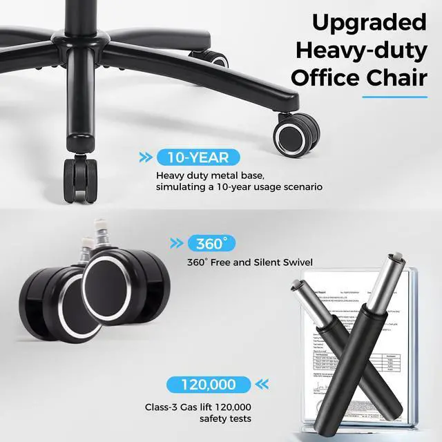 Alt view image 7 of 7 - 500lbs 3D Kneading Massage Office Chair with FootRest, Big and Tall Ergonomic Reclining Computer Gaming Chair, Padded Linkage Armrests, Heavy Duty Metal Base Executive Office Chair